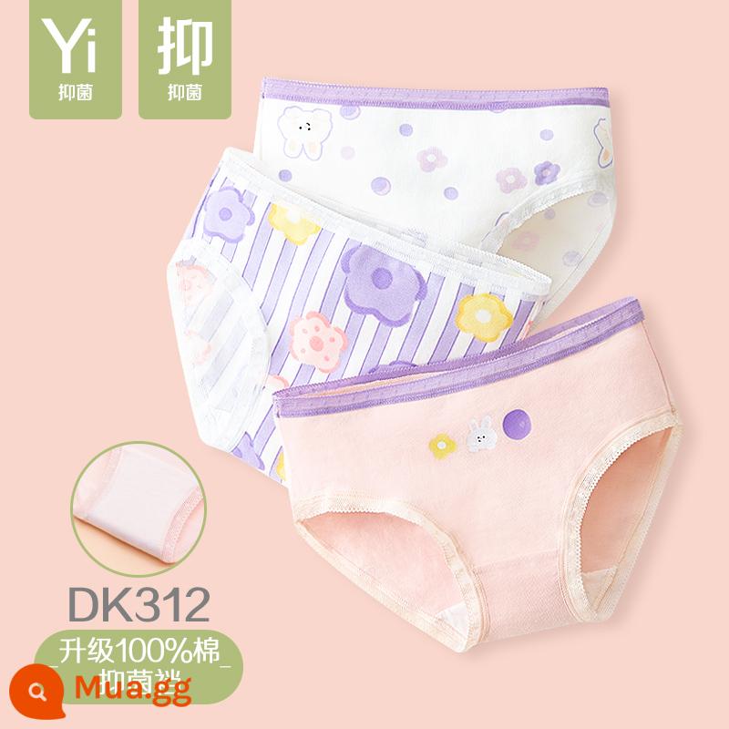 Quần đùi bé gái đậu đỏ quần đùi cotton nguyên chất không kẹp PP bé gái quần đùi tam giác kháng khuẩn cho bé gái trung và lớn - DK312-Trời đầy sao Việt quất mọng nước