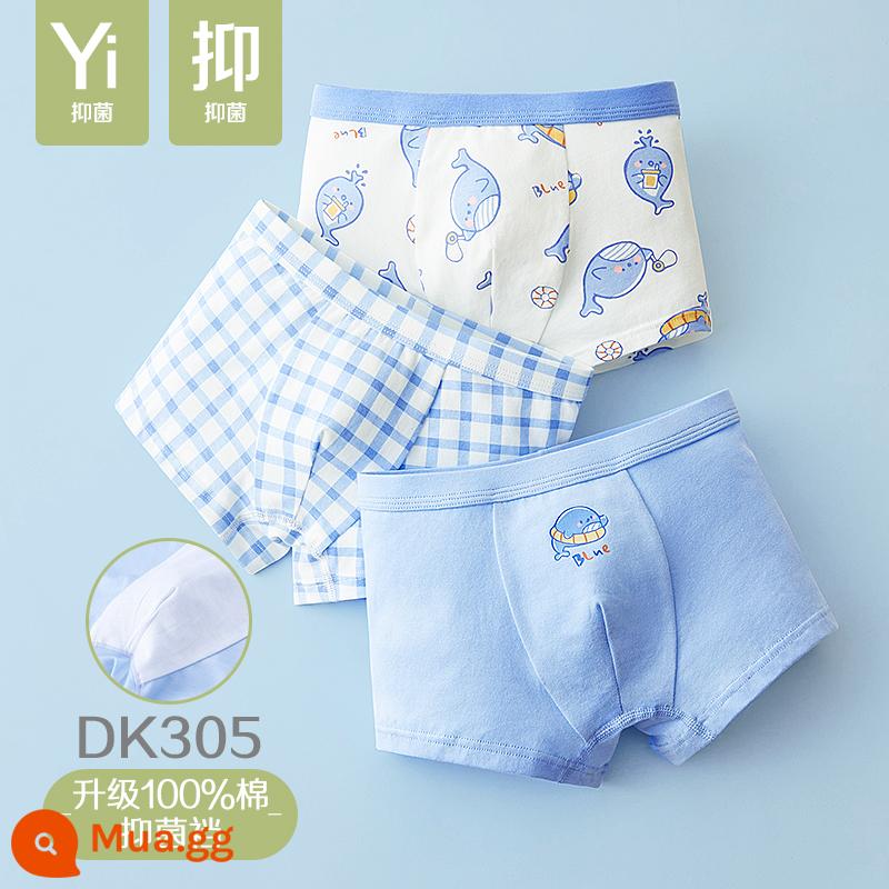 Quần đùi bé gái đậu đỏ quần đùi cotton nguyên chất không kẹp PP bé gái quần đùi tam giác kháng khuẩn cho bé gái trung và lớn - DK305 Thiên Đường Cá Voi - Bé Trai