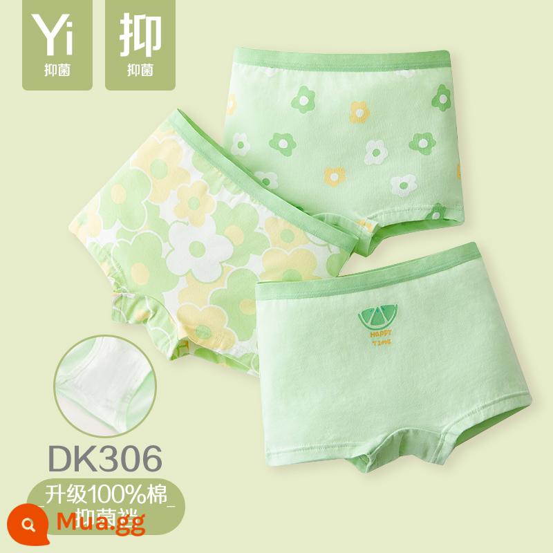 Quần đùi bé gái đậu đỏ quần đùi cotton nguyên chất không kẹp PP bé gái quần đùi tam giác kháng khuẩn cho bé gái trung và lớn - DK306-Daisy Vôi