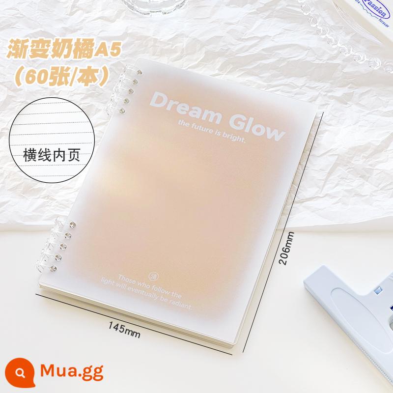 b5 sổ tay rời thân thiện với tay có thể tháo rời giá trị cao đơn giản gradient học sinh a5 notepad da mềm - Mới ❤Ideal Orange A5 (60 ảnh/cuốn)