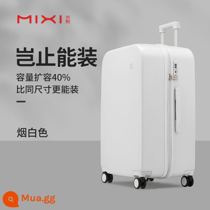 Vali xe đẩy sức chứa lớn đẹp mắt của Mi Xi vali nữ 24 inch mới mã lên máy bay vali du lịch nam 20 - Khói trắng-M9236