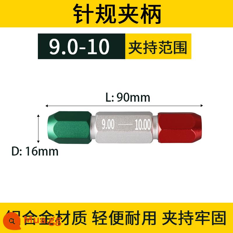 Máy đo kim thương hiệu Fengjie, máy đo phích cắm pin, thanh đo chính xác, công cụ kiểm tra, đo độ chính xác cao, máy đo đường chuyền và dừng, thép trắng 0,1-25mm - Phạm vi kẹp 9-10