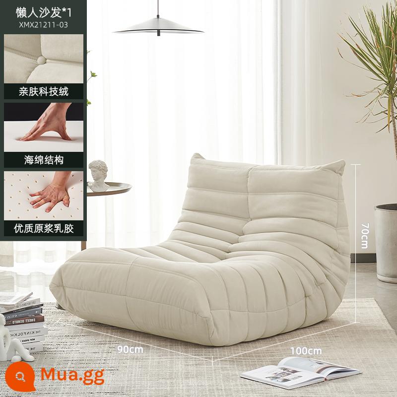 Mùa Đông Gấu Sâu Bướm Sofa Lười Tất Nam Ban Công Ghế Giải Trí Ánh Sáng Phòng Ngủ Cao Cấp Sofa Nhỏ Bắc Âu Đơn Ghế Chống Bẹp Đầu - Ghế thư giãn đơn KF-41 phiên bản cao su-công nghệ bionic nhung [màu trắng nhạt]