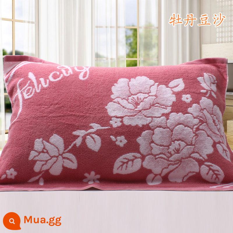 [Đặc Biệt Hàng Ngày] Khuyến Mãi Vỏ Gối Cotton Nguyên Chất Dày Và Cặp Lớn Mềm Mại Hoạt Hình Chính Hãng Không Phai Màu - Đậu mẫu đơn hai gói