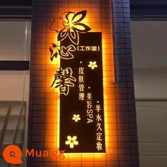 Creative Hollow Light Box Display Display Thương hiệu Iron Iron Outdoor Door Dấu hiệu tùy chỉnh LED Đèn lùi ký tự - 30*1 mét