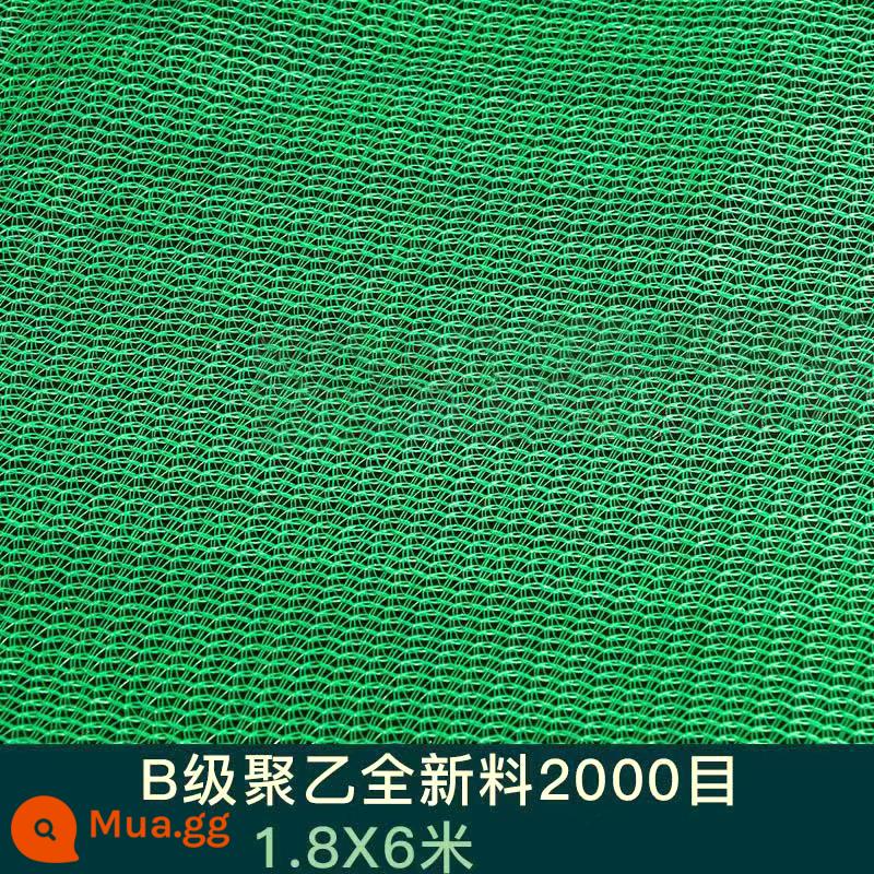 Lưới an toàn công trường khung ngoài lưới dày đặc chống cháy lưới kỹ thuật xanh lưới chống bụi xây dựng lưới bảo vệ khung đại bàng - Vật liệu mới polyetylen loại B 2000 lưới 1,8 * 6 mét