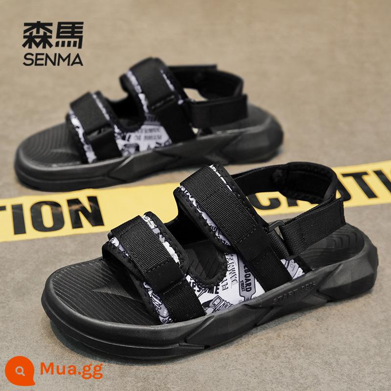 Giày Sandal Semir Nam Mùa Hè Mới 2023 Áo Khoác Ngoài Đế Dày Thường Lái Xe Ngoài Trời Giày Thể Thao Nam Đi Biển W - 178 màu đen