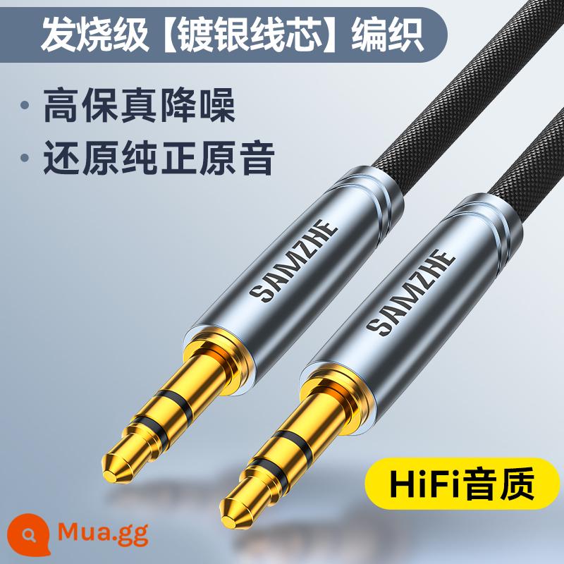 Cáp âm thanh Shanze aux cáp âm thanh xe hơi chuyên dụng tai nghe 3.5mm hai đầu loa máy tính điện thoại di động mở rộng - Model nâng cấp bằng kim loại [lõi mạ bạc] được che chắn kép* đầu thẳng