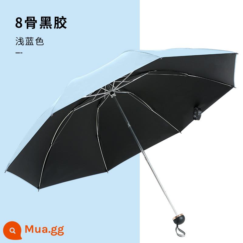 Dù Paradise Umbrella Ô đôi nam nữ quá khổ Ô ba người nắng và mưa Công dụng kép Vinyl gấp chống nắng Ô dù che nắng tăng cường - Kem chống nắng Sky blue-vinyl (8 xương sườn)