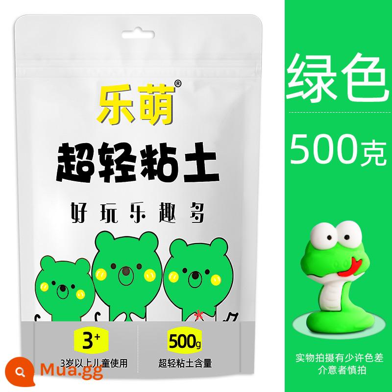 Đất siêu nhẹ plasticine bùn màu an toàn cho trẻ em bao bì lớn đất sét trắng tự làm túi lớn 24 màu bong bóng bùn 500g - Xanh (túi lớn 500g)