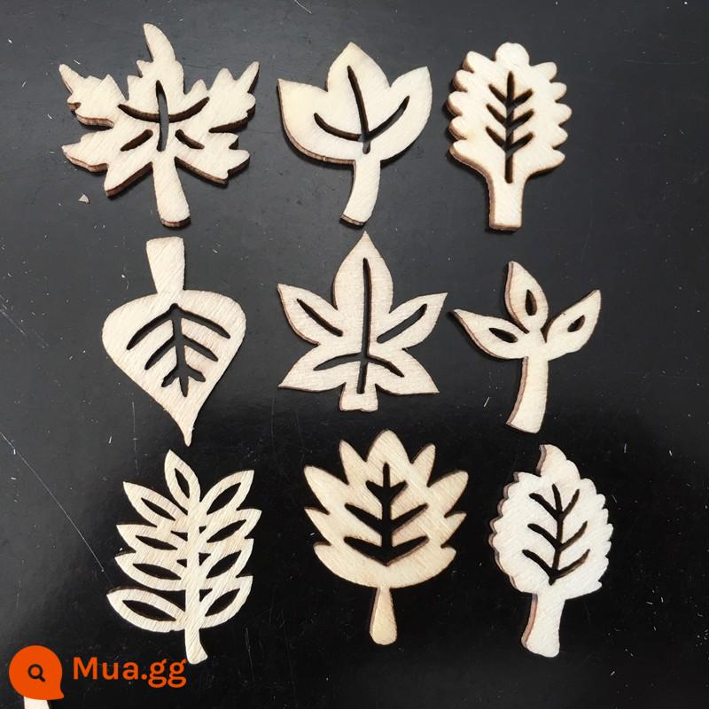 Lemeng dây buộc thuốc nhuộm handmade tự làm dụng cụ chất liệu gói áo thun trẻ em lạnh nhuộm quần áo nhuộm sắc tố 8 màu - Dăm gỗ hình lá [trộn 50 miếng]