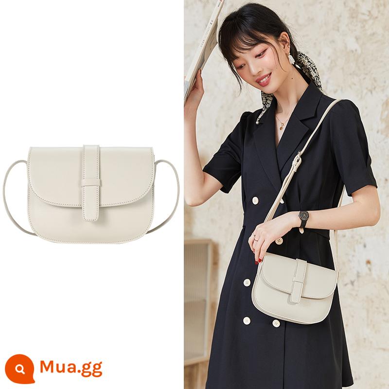 Túi Semir Messenger dành cho nữ trong mùa thu và mùa đông New Niche Túi đeo vai đơn tiên tiến Đa năng Túi Satchel đơn giản Túi xách nữ có họa tiết - Túi dây kéo bên trong bạch đàn mùa xuân màu trắng sữa