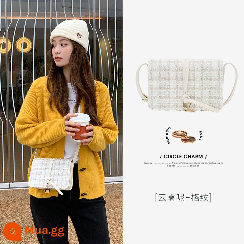 Túi Semir Messenger dành cho nữ trong mùa thu và mùa đông New Niche Túi đeo vai đơn tiên tiến Đa năng Túi Satchel đơn giản Túi xách nữ có họa tiết - Mây và sương mù ở đâu?