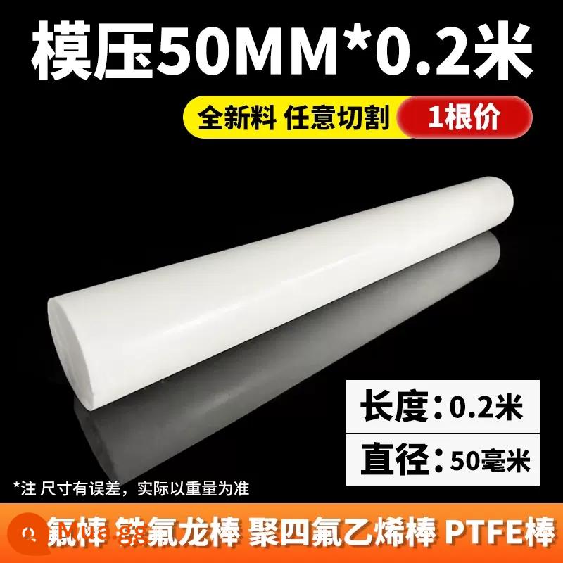 Thanh Tetrafluoro Thanh PTFE Thanh PTFE Thanh Teflon nhựa vua thanh chịu nhiệt độ cao vật liệu mới xử lý hình trụ - Đúc 50*0.2 mét