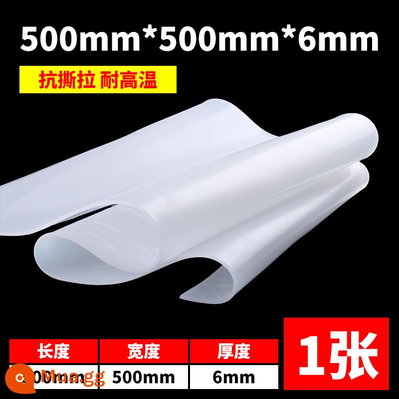 Tấm cao su silicon cao su chịu nhiệt cao su chống sốc đệm đệm đệm silicon gia công cao su silicon dày 3/5/10mm độ đàn hồi cao - 500*500*6mm