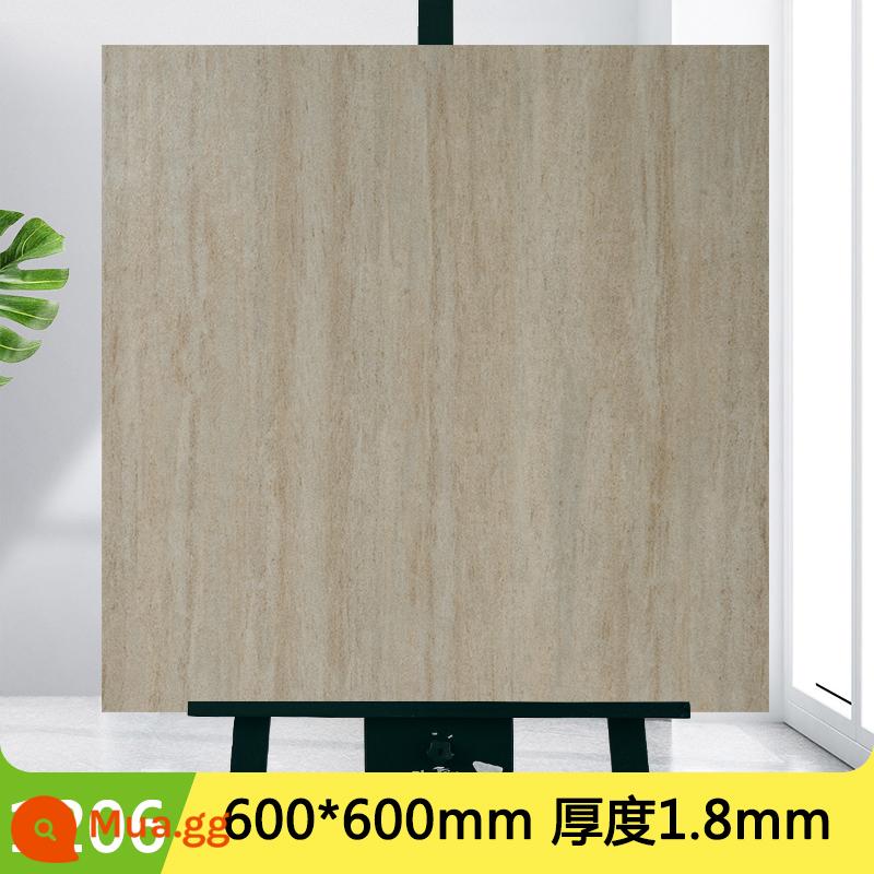 5㎡ sàn nhựa PVC hình vuông giả da gạch hoa văn đá cẩm thạch miếng dán sàn nhựa tự dính thương mại dày chống thấm nước chống mài mòn - Kaki 5 ô vuông mẫu 1206