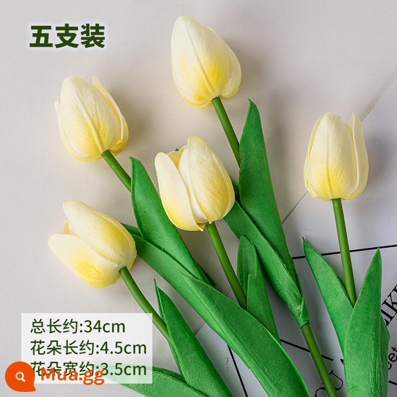 Lưới đỏ mô phỏng hoa tulip Trang trí bánh ngày lễ tình nhân chỉ có nữ thần sắc đẹp trang trí bánh cổ tích nhỏ - Mô phỏng rượu sâm panh màu hoa tulip kiểu PU 10 miếng