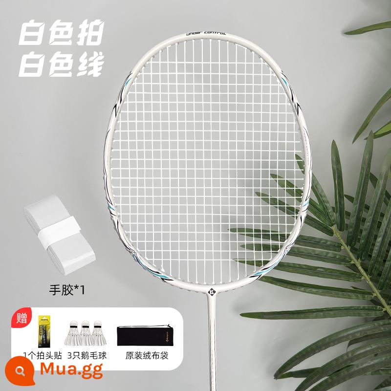 Vợt cầu lông Xunfeng K520 phiên bản nâng cấp pro 4U sợi carbon siêu nhẹ Kumpoo Xunfeng vợt đơn và đôi chính hãng - K520pro phiên bản nâng cấp màu trắng [đường trắng]