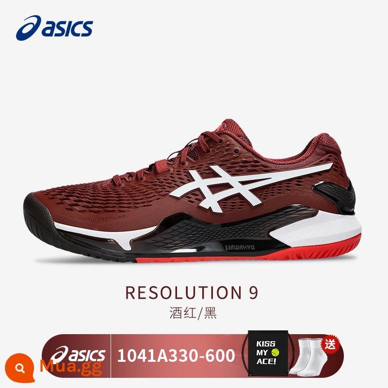 Giày Tennis Asics Arthur Resolution R8/R9 Huấn Luyện Thi Đấu Nam Nữ Giày Thể Thao Quần Vợt Chuyên Nghiệp - RS9 Burgundy [tặng kèm túi đựng giày + tất tennis] 1041A330-600