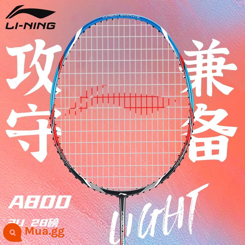 Vợt cầu lông Li Ning Thunder series 2023 sản phẩm mới pháo thép nhỏ nhỏ 80 pound cao chiến đấu vợt carbon đầy đủ kéo 32 pound - Cao pound A800 xanh và đỏ 85-89 gam, có thể kéo 28 pound, mặc định trống điểm đấu giá