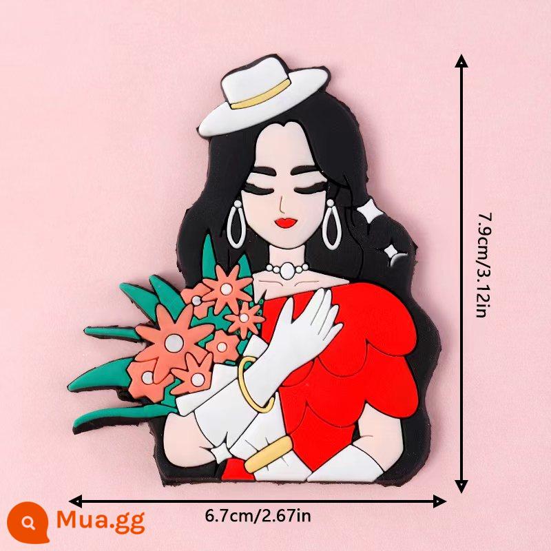 38 Happy Goddess's Day Chèn Thẻ Trang Trí Bánh Nữ Hoàng Lái Xe Quay Lại Xem Cô Gái Cắm Sinh Nhật Của Mẹ Nướng Thẻ - Găng tay trắng - cao su mềm của mẹ 5 cái