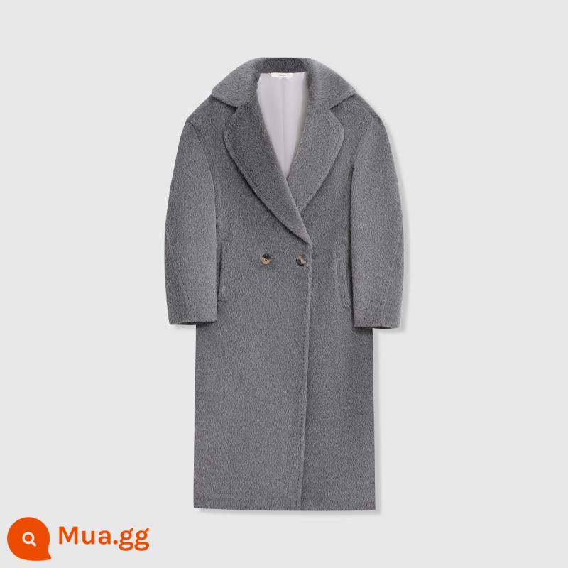 UNICA/nâng cấp chữ ký TeddyCoat_áo khoác len cashmere gấu lớn cổ điển cho bé Suli - [Baby Suri Màu xám ngọc trai mới]