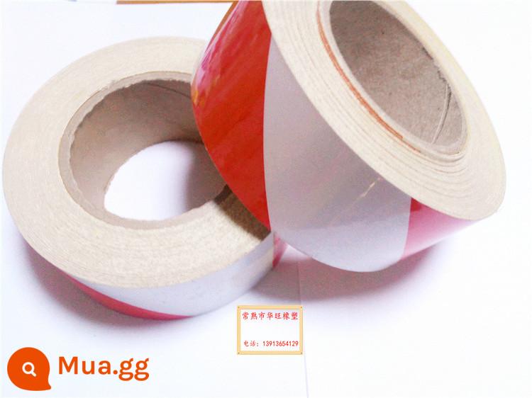 Băng phản quang 5cm màu đen và vàng giao thông đường bộ băng phản quang cảnh báo dải phản quang nhãn dán phim phản quang băng cảnh báo - Vải chéo màu đỏ và trắng 5CM