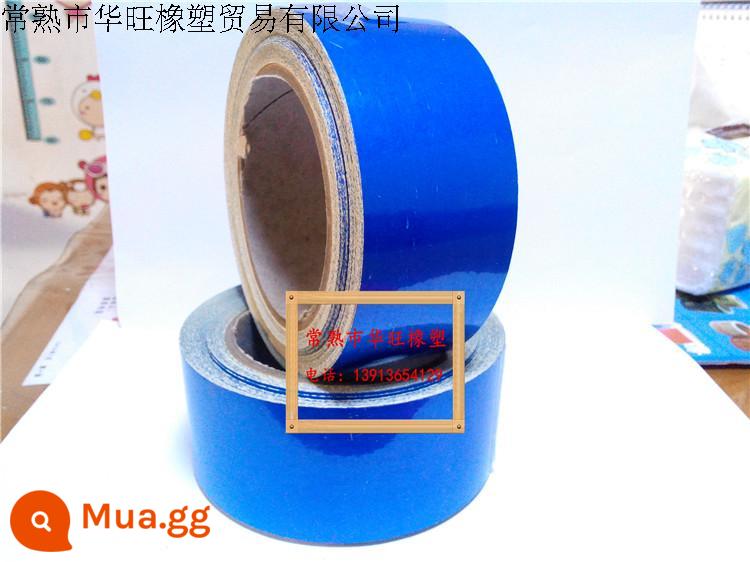 Băng phản quang 5cm màu đen và vàng giao thông đường bộ băng phản quang cảnh báo dải phản quang nhãn dán phim phản quang băng cảnh báo - 5CM toàn màu xanh