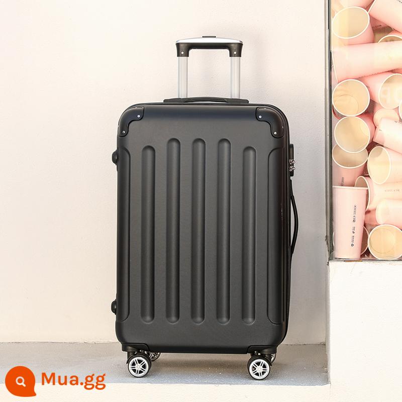 Vali mới cho nữ sinh viên hộp mật khẩu xe đẩy nhỏ tươi Hộp khí du lịch nhỏ 20 inch Vali da 24 inch cho nam - Đen [kiểu góc chống va chạm]