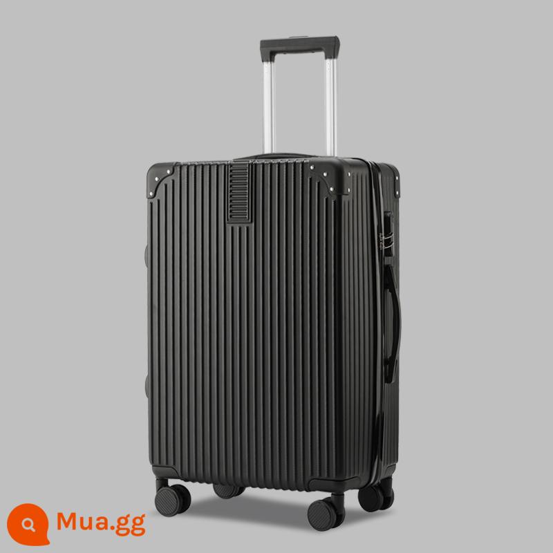 Vali mới cho nữ sinh viên hộp mật khẩu xe đẩy nhỏ tươi Hộp khí du lịch nhỏ 20 inch Vali da 24 inch cho nam - Đen [hình ảnh chính phong cách cổ điển]