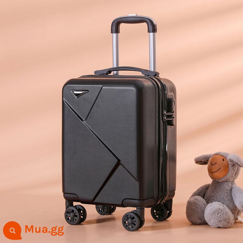 Vali lên máy bay mini 14 inch Xuân Thu Hãng hàng không Vali nhỏ 20 × 30 × 40cm dành cho nam và nữ vali mật khẩu xe đẩy - Đen [phong cách nóng bỏng như chớp]