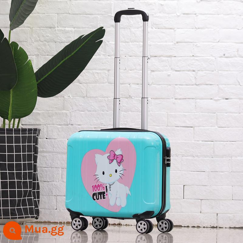 Phiên bản Hàn Quốc dễ thương của vali nhỏ 18 inch dành cho nữ đa năng có bánh xe đẩy trường hợp du lịch nhẹ mật khẩu lên máy bay trường hợp nam - Tình yêu mèo con sơn gương theo phong cách