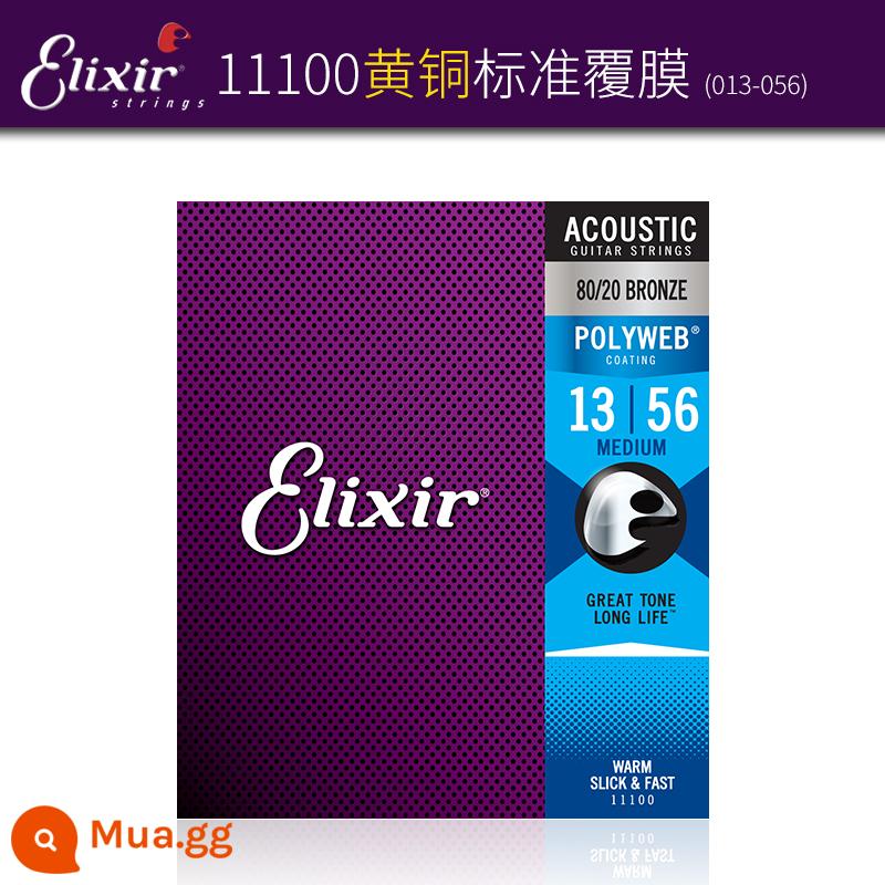 Dây Đàn Guitar Acoustic Elix 16052 Ballad 11052 Dây Đàn Guitar Trọn Bộ ELIXIR Elix - 11100|Lớp phủ tiêu chuẩn đồng thau 013-056