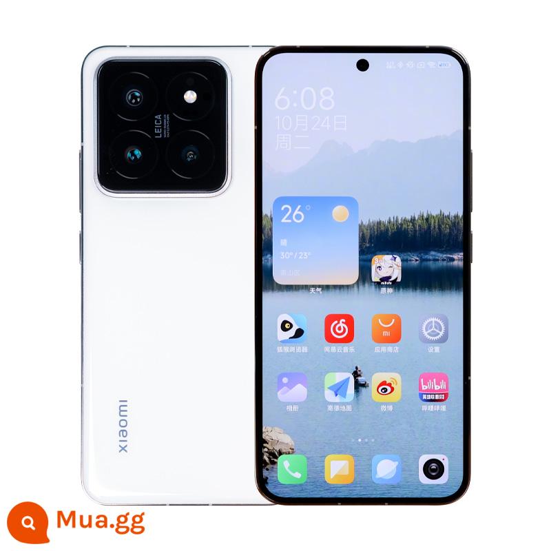 MIUI/Xiaomi Xiaomi 14 Thương hiệu mới Ngân hàng Quốc gia Hệ điều hành nhiệt chính hãng Xiaomi 14 Snapdragon 8Gen3 máy hàng đầu - Trắng