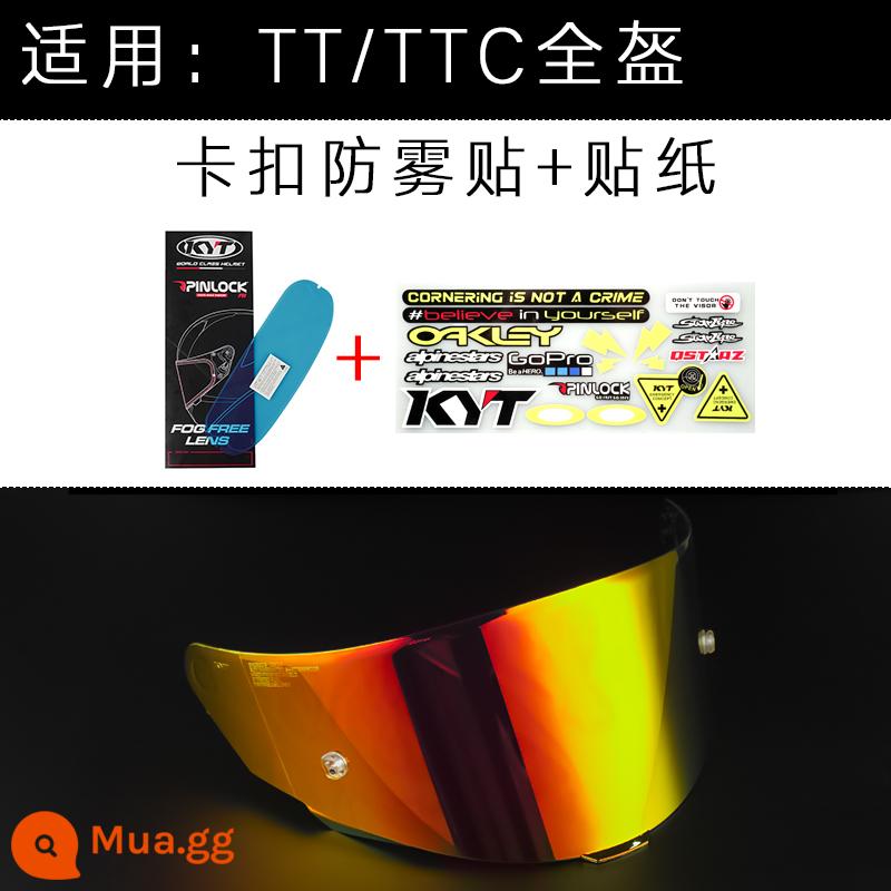 kyt k2 ttc nfr nx nz đầu máy mũ bảo hiểm đầy đủ kính siêu cha thảm sát Marvel miếng dán chống sương mù - TT vàng đỏ + miếng dán chống sương mù đặc biệt