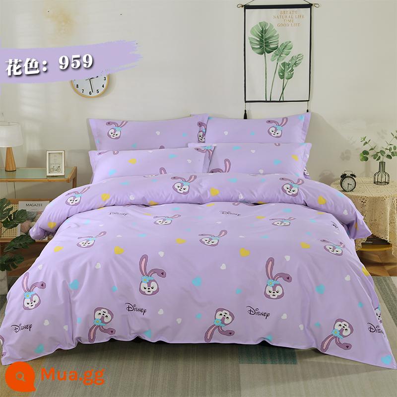 Vải Cotton Dày Dặn Giường Vỏ Chăn 4 Bộ Chăn Ga Vải Hai Dây Rộng Hoa Lớn Vải Cotton Chế Biến Tùy Chỉnh - màu xanh huỳnh quang