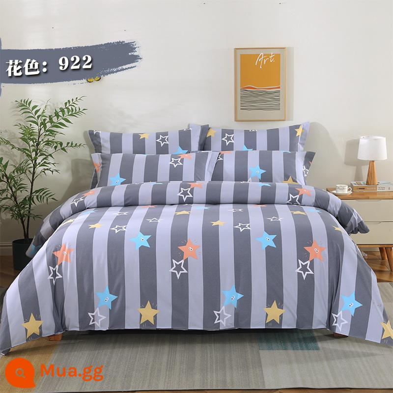 Vải Cotton Dày Dặn Giường Vỏ Chăn 4 Bộ Chăn Ga Vải Hai Dây Rộng Hoa Lớn Vải Cotton Chế Biến Tùy Chỉnh - Màu sắc: 922