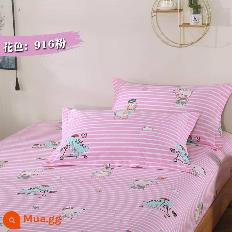 Vải Cotton Dày Dặn Giường Vỏ Chăn 4 Bộ Chăn Ga Vải Hai Dây Rộng Hoa Lớn Vải Cotton Chế Biến Tùy Chỉnh - Màu sắc: hồng 916