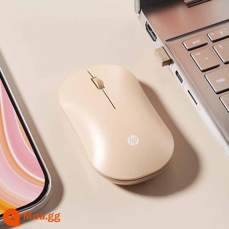 hp chuột không dây bluetooth tắt tiếng máy tính xách tay văn phòng chế độ kép thích hợp cho máy tính bảng ipad mac apple - [Màu trà sữa]