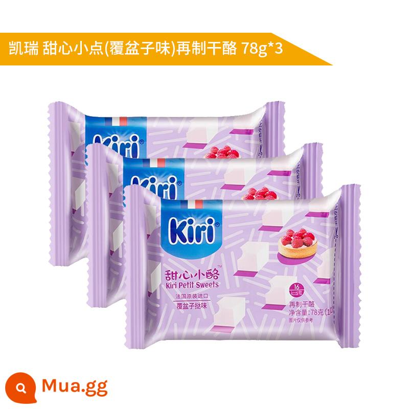 Nhập khẩu kiri Kerry Kairui cream cheese sweetheart viên nhỏ 78g vị dâu Sữa ăn liền Fleije - Hương mâm xôi 78g*3