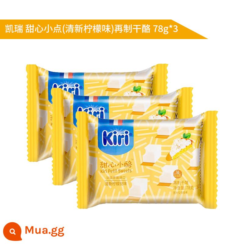 Nhập khẩu kiri Kerry Kairui cream cheese sweetheart viên nhỏ 78g vị dâu Sữa ăn liền Fleije - Hương chanh tươi 78g*3