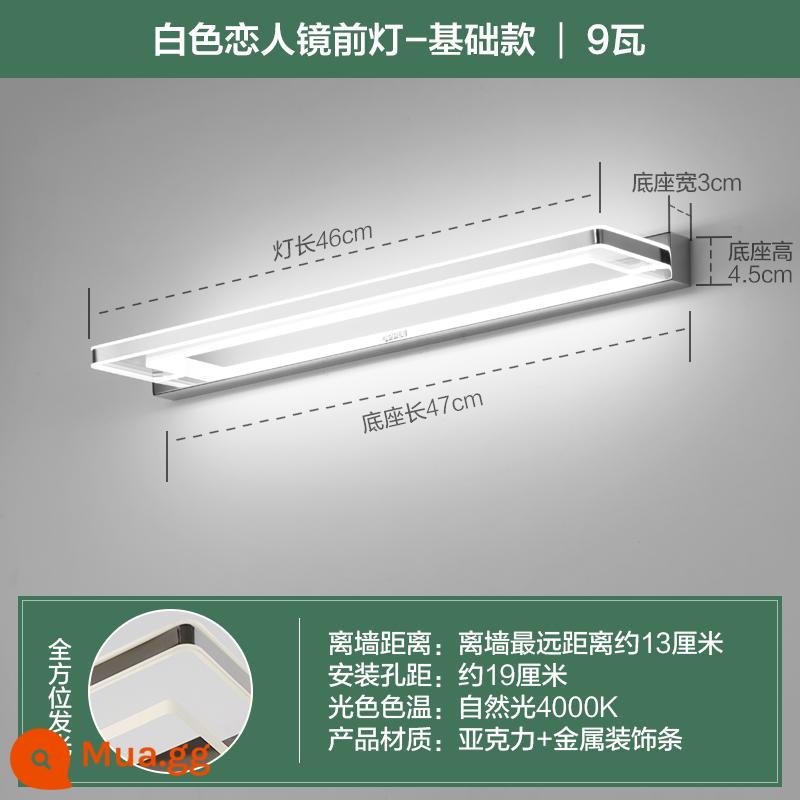 OP LIGHTING Gương LED Đèn phía trước Trang điểm Phòng trang điểm Tủ Tủ Phòng tắm Trang điểm Trang điểm Đơn giản Trang điểm Vẻ đẹp Tường tường - Đèn pha gương - hiện đại và đơn giản [White Lover] 9 watt, dài 47 cm