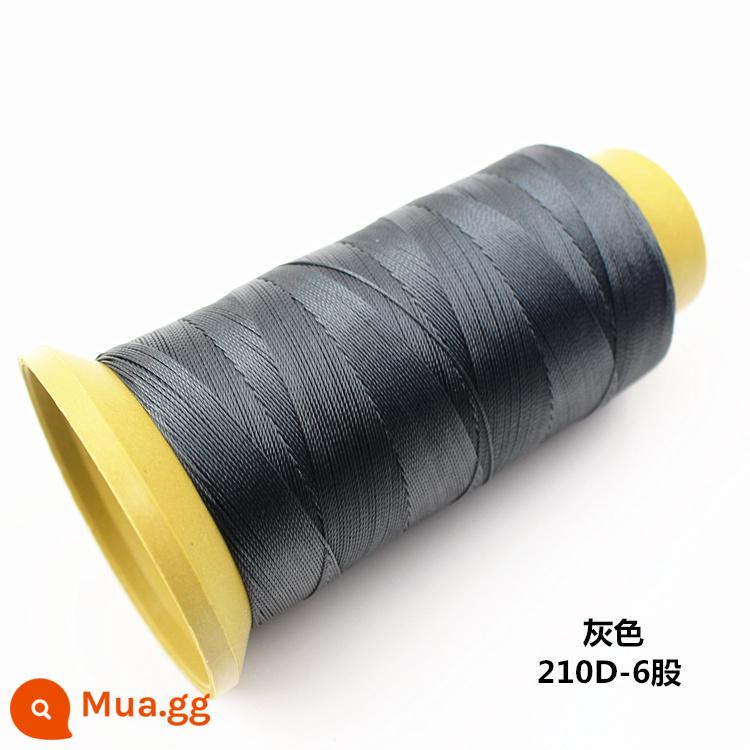 Máy may chủ đề hộ gia đình lớn cuộn da sợi handmade sợi nylon cường độ cao lụa màu sáng sợi tơ jeans sợi dày - Xám 210D6[400D]