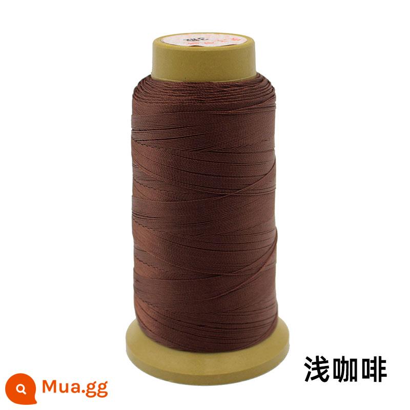 Máy may chủ đề hộ gia đình lớn cuộn da sợi handmade sợi nylon cường độ cao lụa màu sáng sợi tơ jeans sợi dày - Nâu nhạt 210-D3