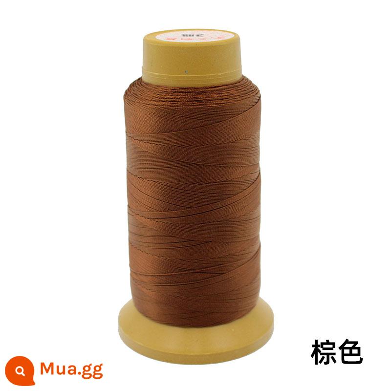 Máy may chủ đề hộ gia đình lớn cuộn da sợi handmade sợi nylon cường độ cao lụa màu sáng sợi tơ jeans sợi dày - Nâu 210-D3