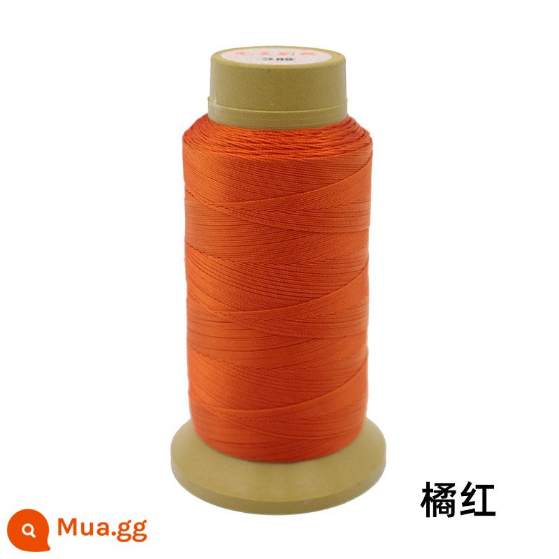 Máy may chủ đề hộ gia đình lớn cuộn da sợi handmade sợi nylon cường độ cao lụa màu sáng sợi tơ jeans sợi dày - Cam 210-D3