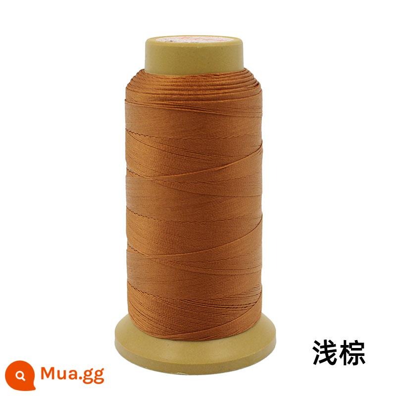 Máy may chủ đề hộ gia đình lớn cuộn da sợi handmade sợi nylon cường độ cao lụa màu sáng sợi tơ jeans sợi dày - nâu nhạt 210-D3