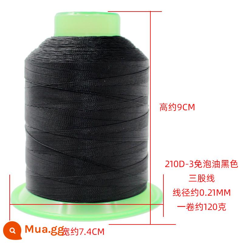 Máy may chủ đề hộ gia đình lớn cuộn da sợi handmade sợi nylon cường độ cao lụa màu sáng sợi tơ jeans sợi dày - Sợi màu tím đậm 210D-3 đen không dầu