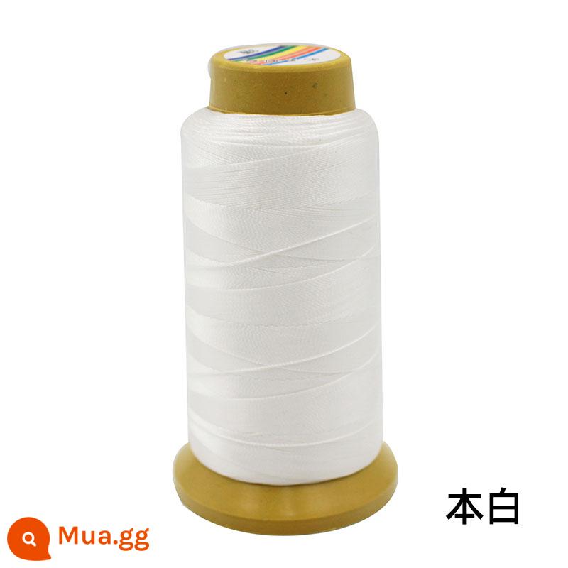 Máy may chủ đề hộ gia đình lớn cuộn da sợi handmade sợi nylon cường độ cao lụa màu sáng sợi tơ jeans sợi dày - Màu trắng nguyên bản 210-D3