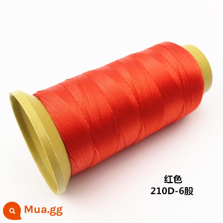 Máy may chủ đề hộ gia đình lớn cuộn da sợi handmade sợi nylon cường độ cao lụa màu sáng sợi tơ jeans sợi dày - Đỏ 210-D6[400D]